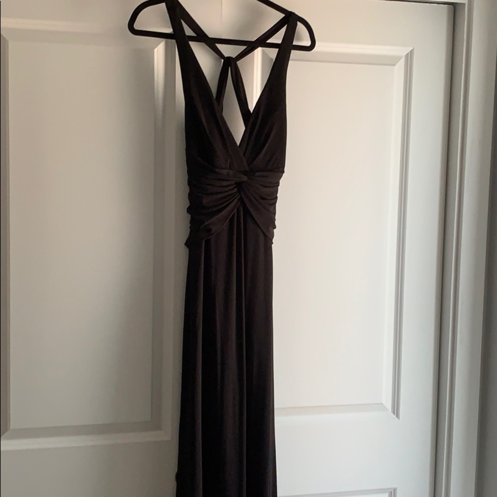 Long black evening gown